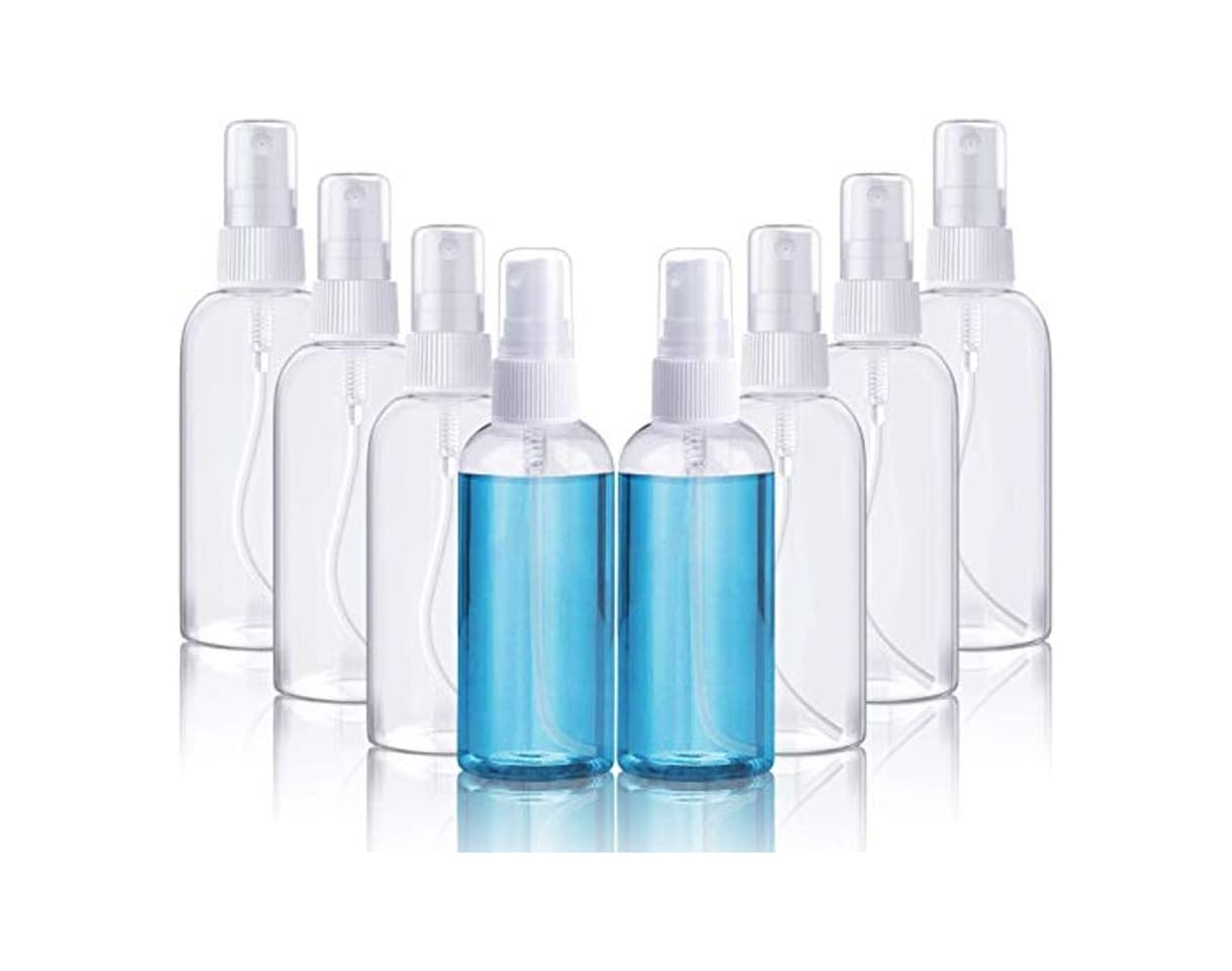 Fashion 8 PCS *100ml Fenvella Botes Viaje Transparente Plástico Botella Vacía de Spray,