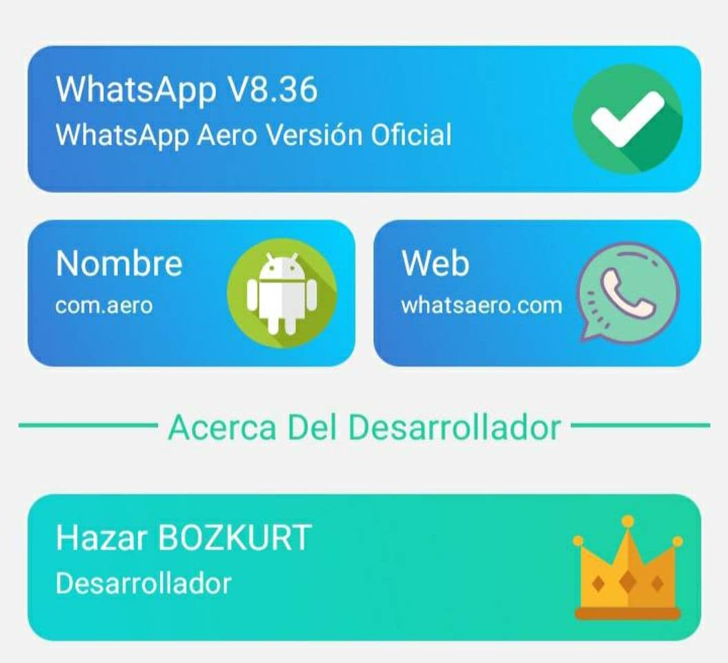 App WhatsApp aero 