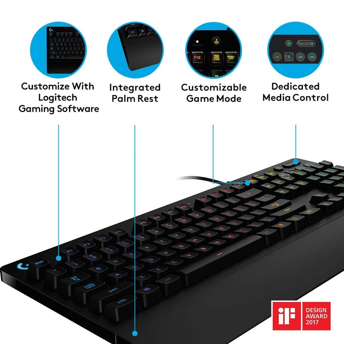 Electronic Logitech G213 - Teclado para Gaming Prodigy