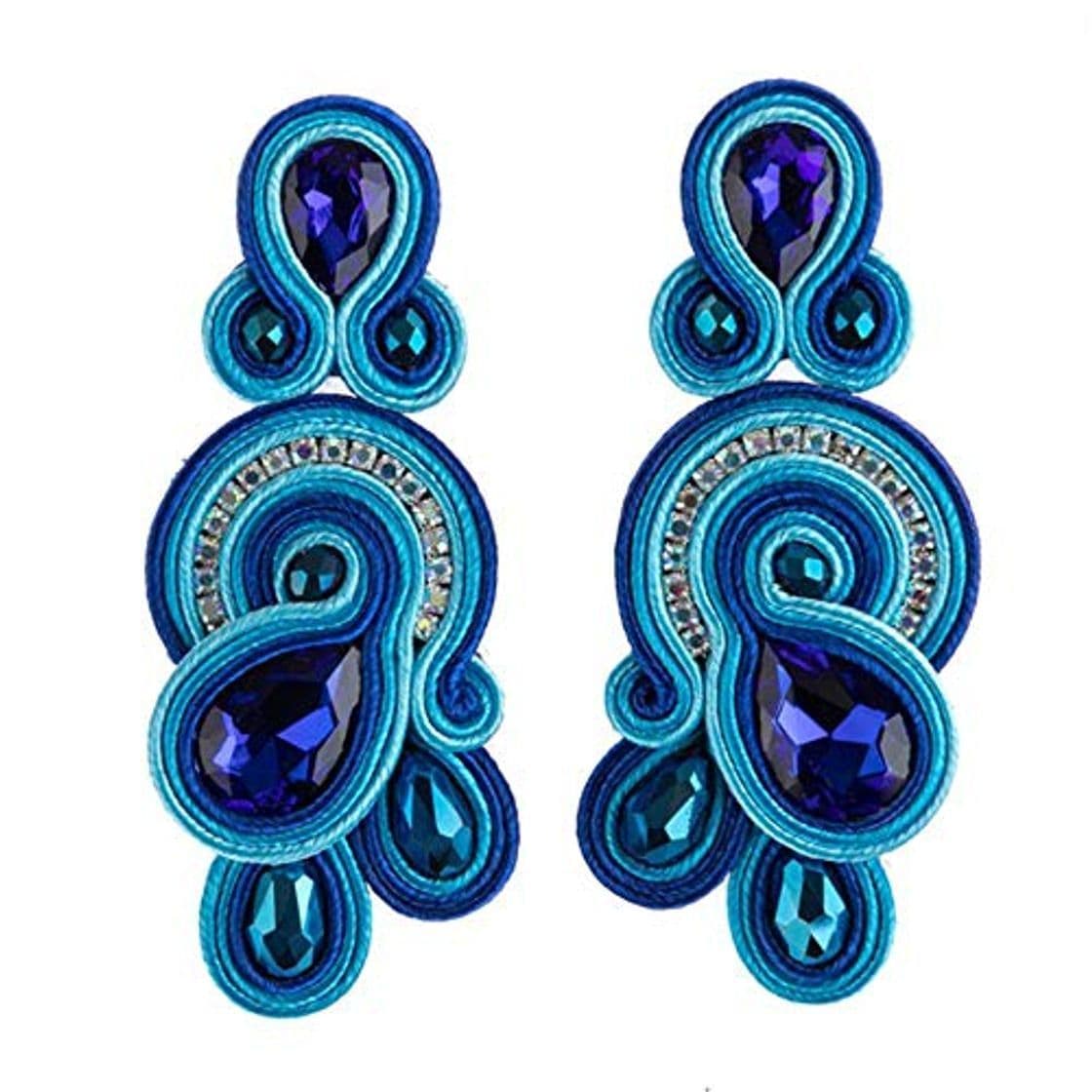 Fashion Moda Soutache Pendiente Diseño retro Estilo étnico Hecho a mano Tejido de