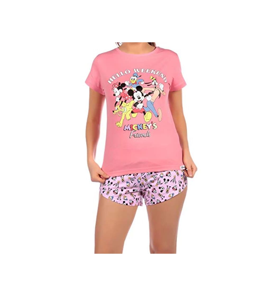 Product Disney Pijama para Mujer Mickey Mouse Minnie Mouse y y Amigos Rosa Large