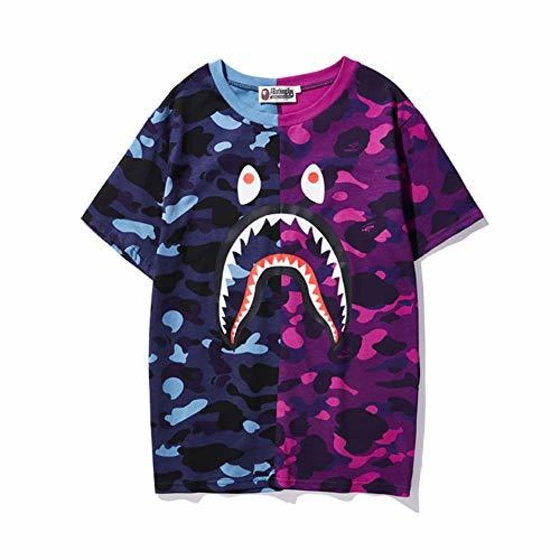 Fashion ZDFGHW434 Camo Bape Shirt|Bape T Shirt Blue Purple Black and Green Color