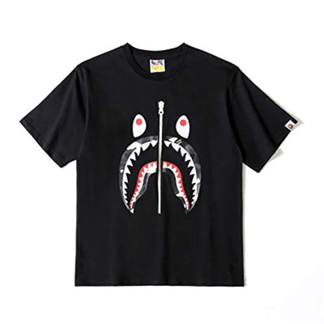 Product Casual Reflective Cartoon Tiger tee Shirt Camouflage Cotto Skull T Shirt Printed Shark Mouth Men Women Couples