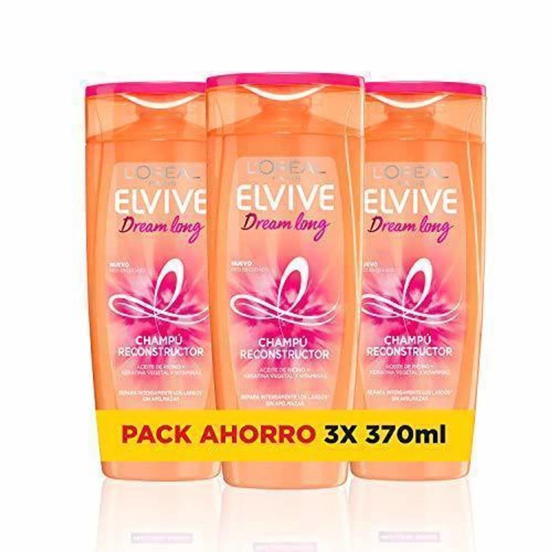 Belleza L'Oreal Paris Elvive Dream Long Champú reconstructor - pack de 3 unidades