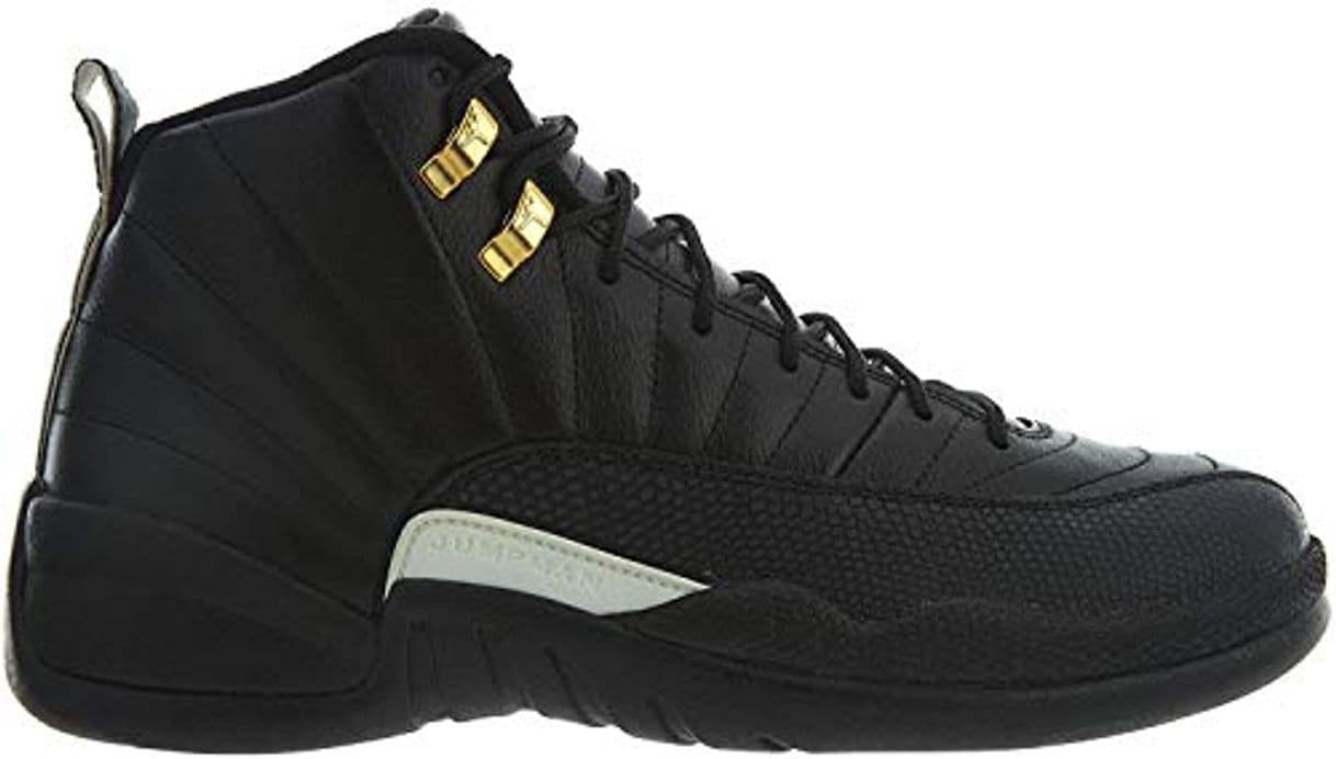 Moda Nike Air Jordan 12 Retro, Zapatillas de Baloncesto para Hombre, Negro/Blanco/Dorado