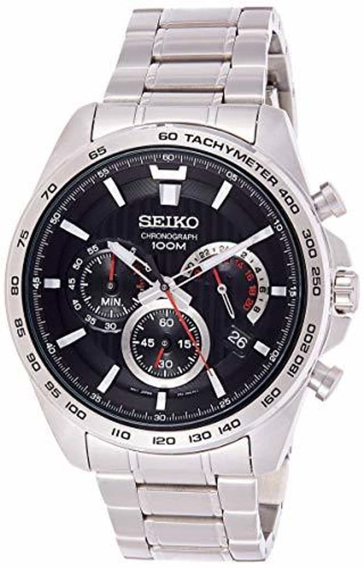 Product Seiko Reloj cronógrafo para Hombre de Cuarzo con Correa en Acero Inoxidable