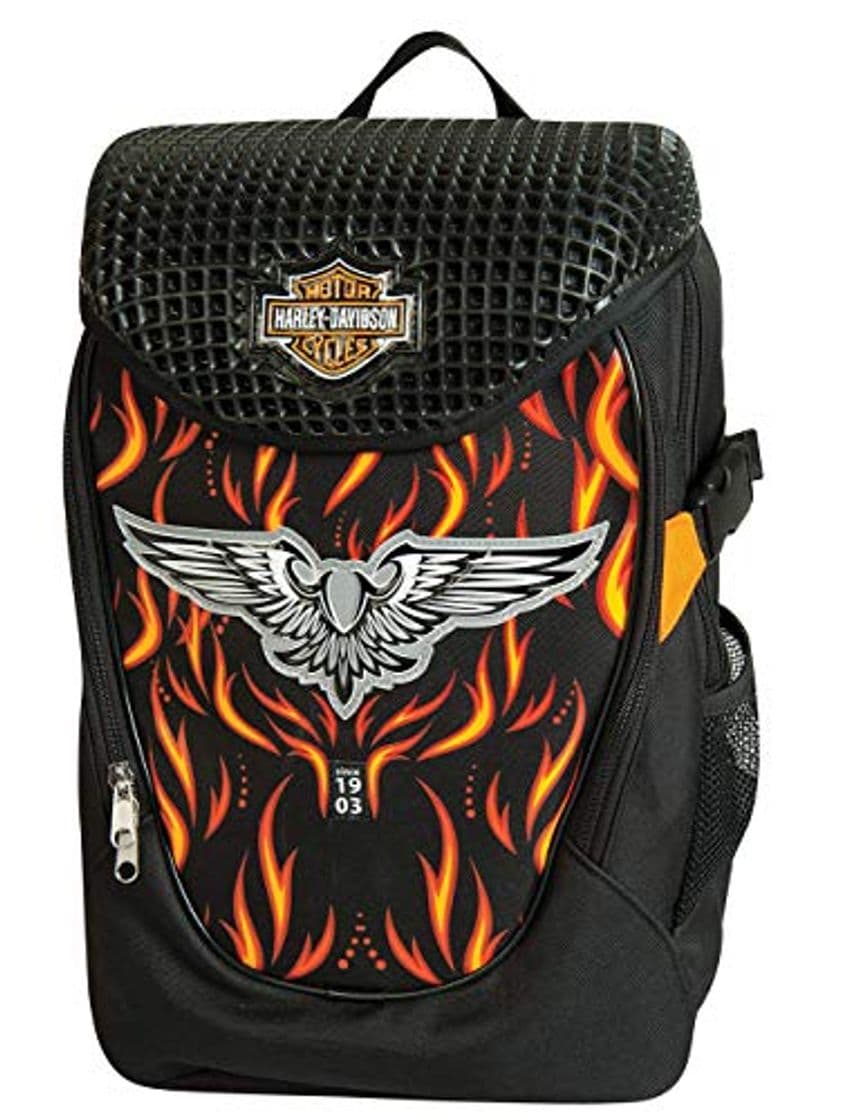 Moda Harley Davidson Mochila Infantil, Color Negro