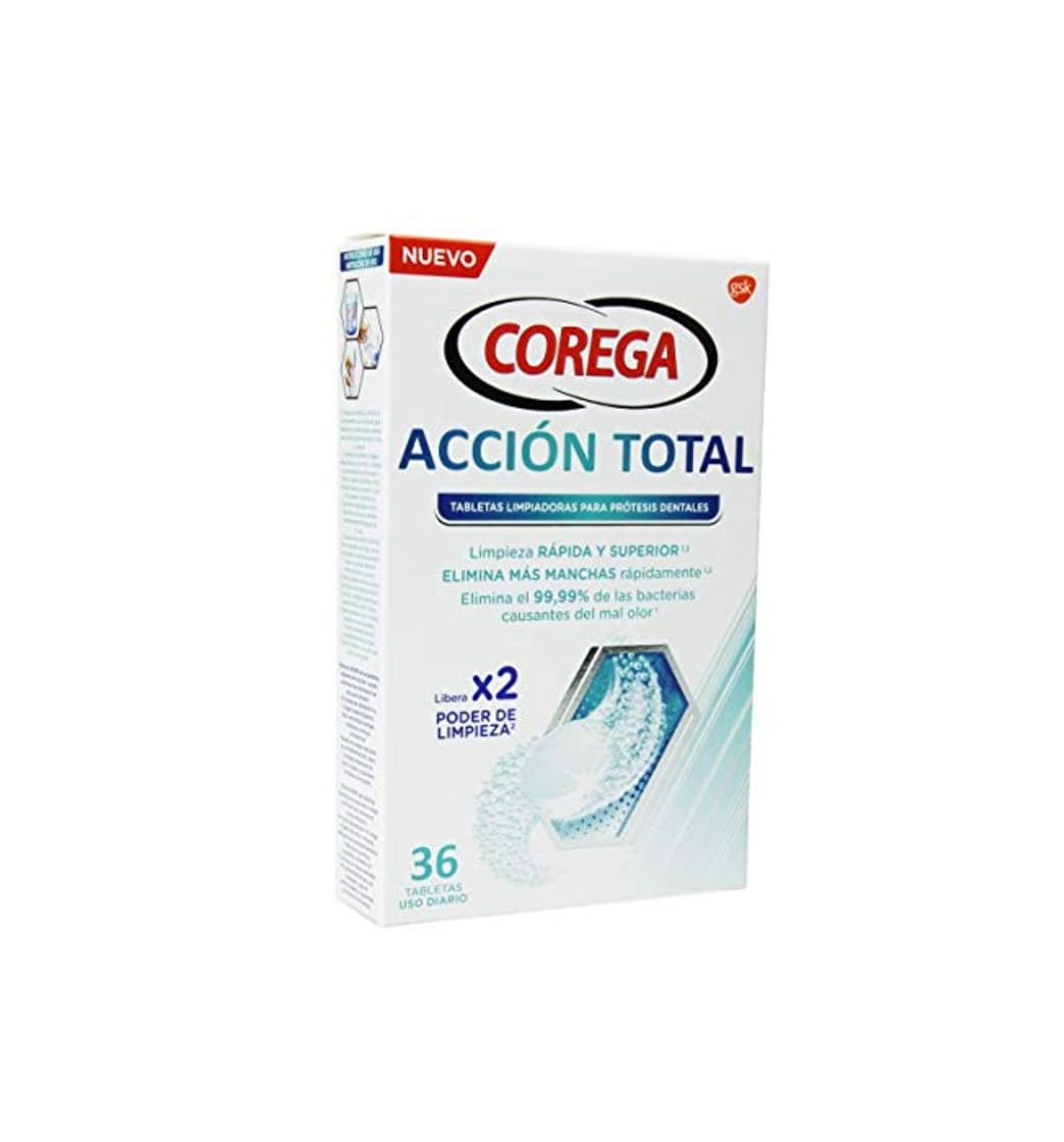 Producto COREGA Acción total tabletas limpiadoras prótesis dentales 30 tabletas