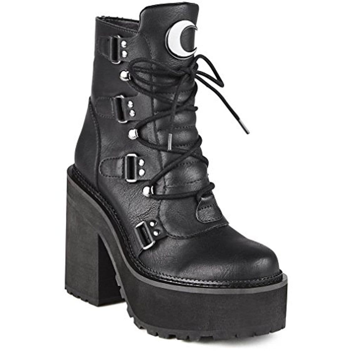 Moda Killstar - Botas de Material Sintético para Mujer Negro Negro One Size