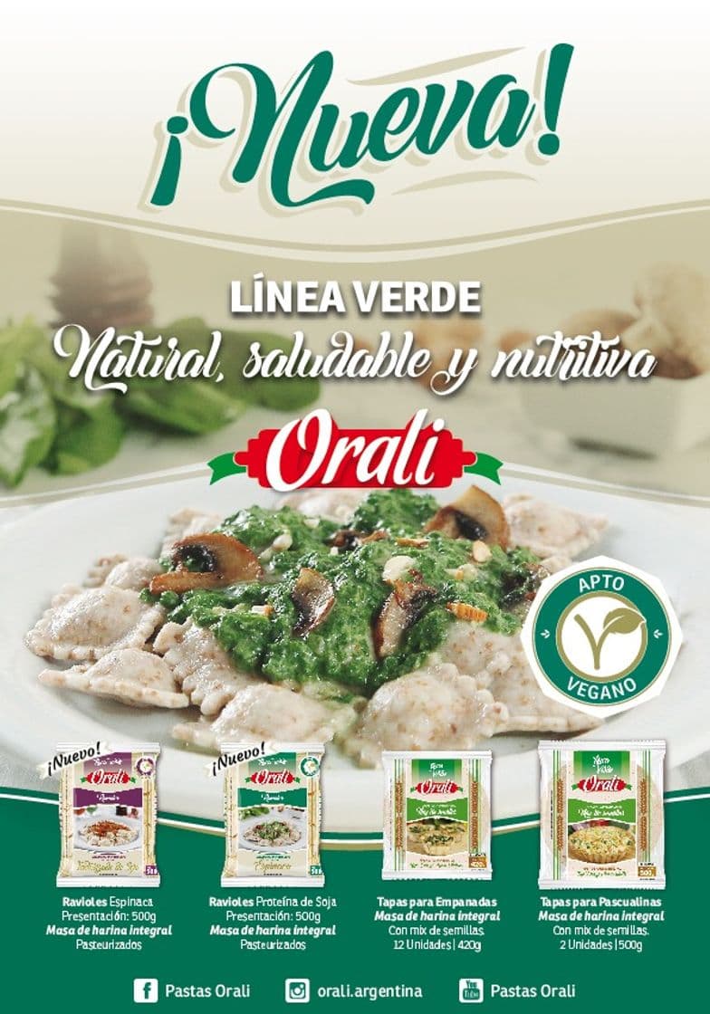 Producto Ravioles veganos orali