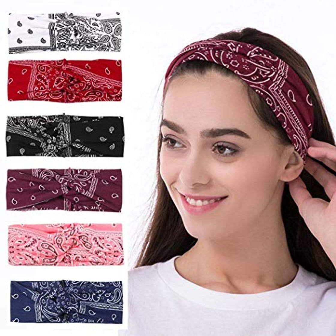 Moda Bohend Boho Diadema extenso Elástico Boho Bandeau Criss Cross Banda de cabello