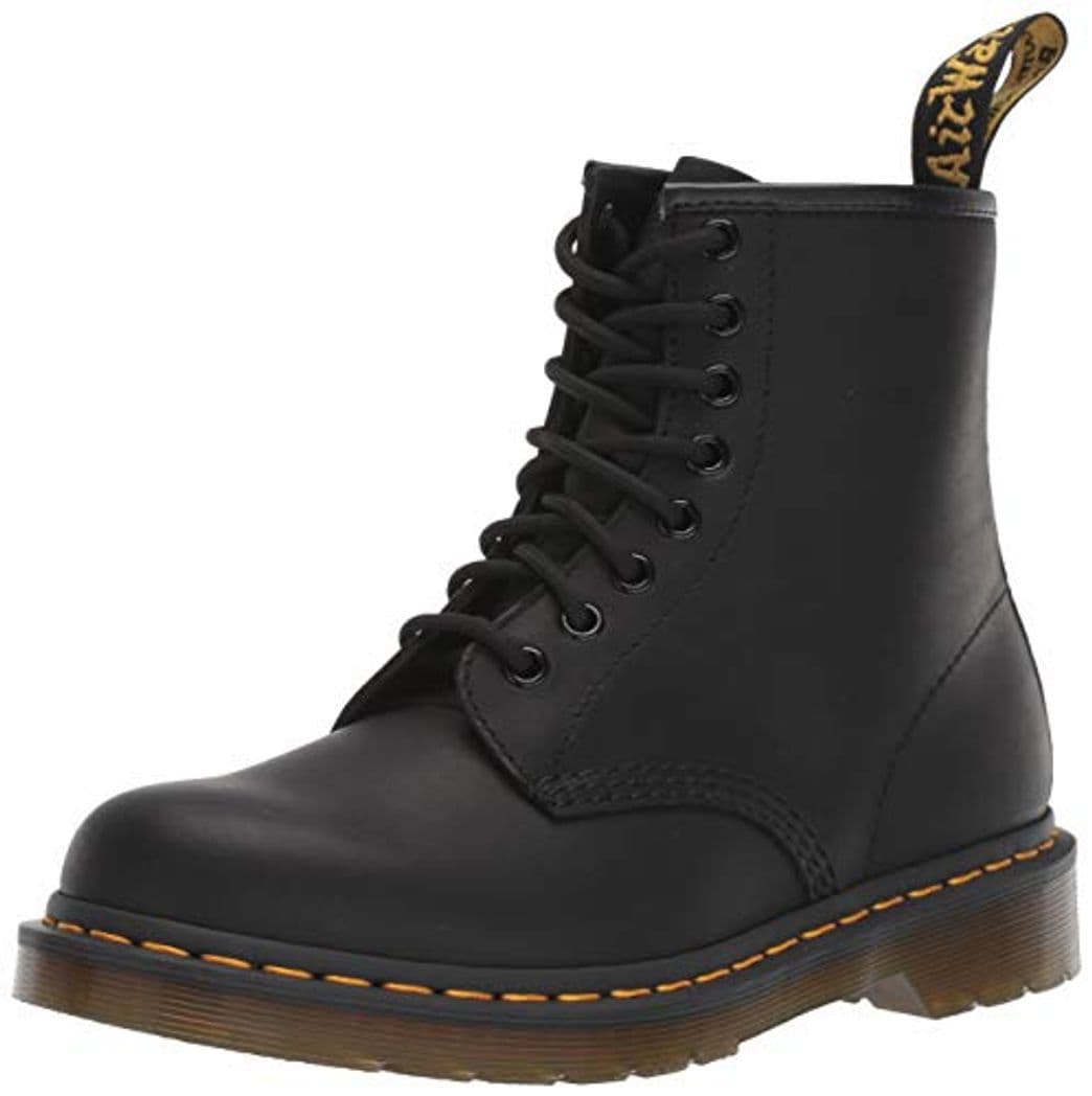 Moda Dr. Martens 1460 8 Eye Boot, Botas de cuero Unisex, Negro