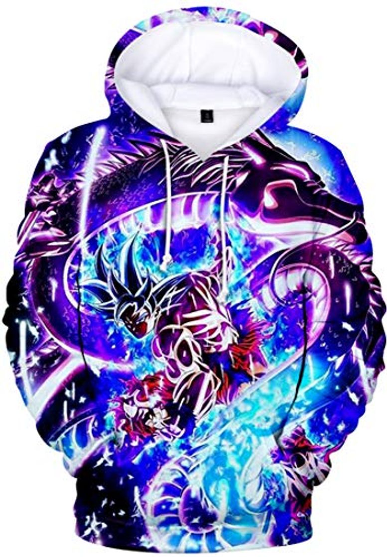 Fashion FLYCHEN Sudadera con Capucha Impresa en 3D Dragon Ball para Hombre Goku