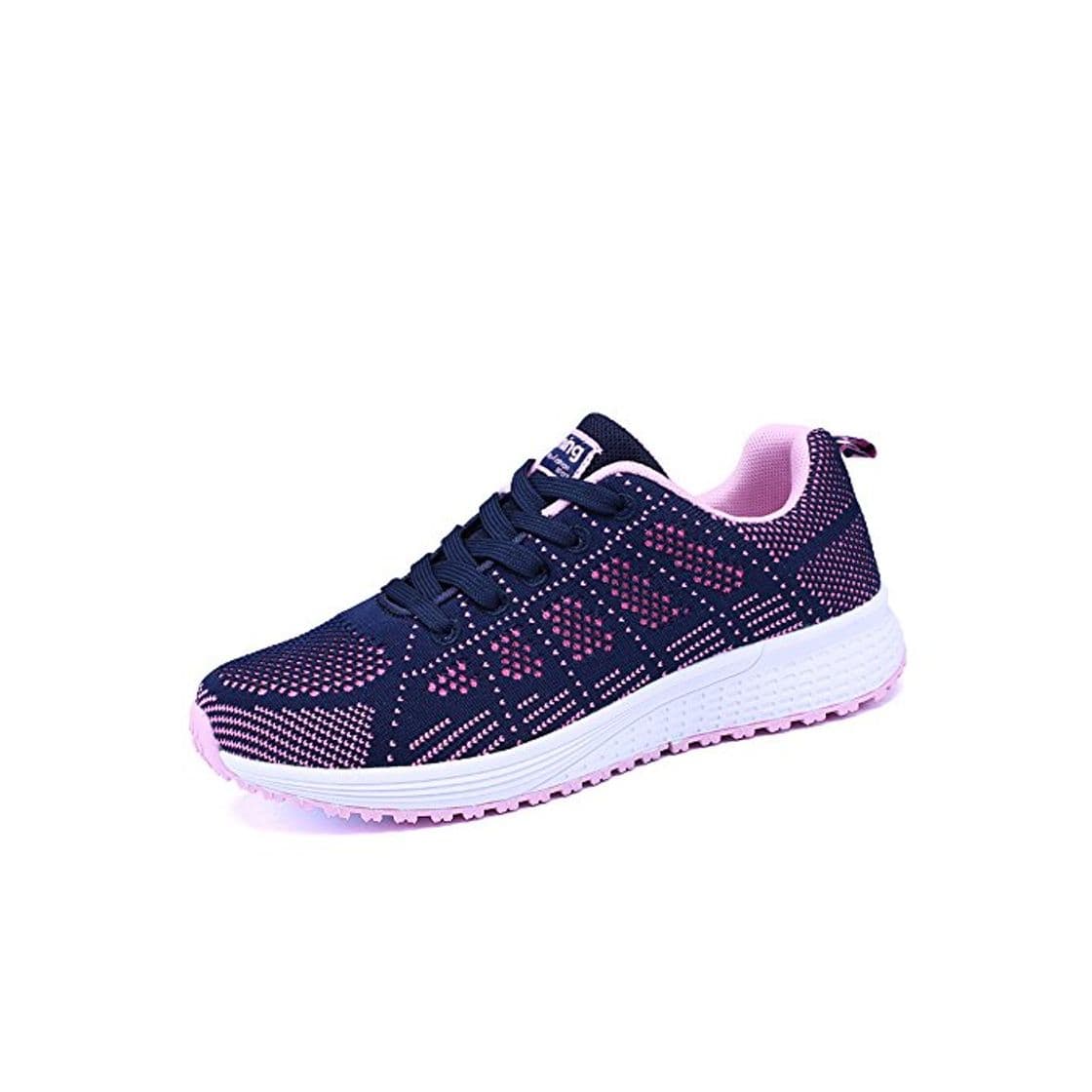 Fashion Zapatillas de Deportivos de Running para Mujer Gimnasia Ligero Sneakers Negro Azul