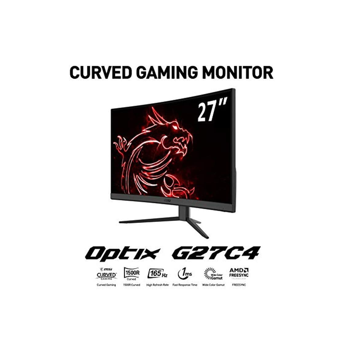 Electronic MSI Optix G27C4 - Monitor Gaming de 27" LED FullHD 165Hz