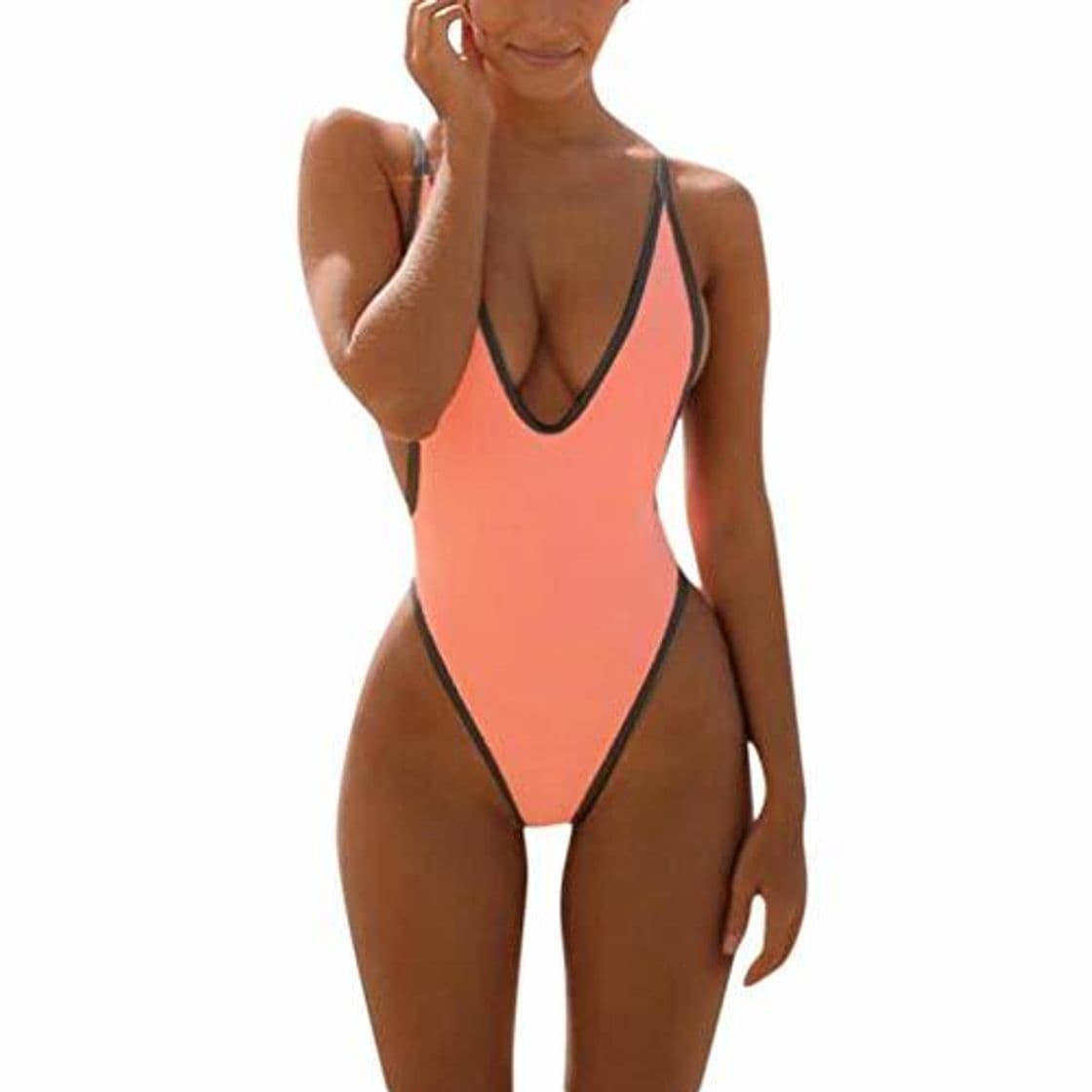 Moda K-Youth Bañador Mujer Una Pieza Adelgazante Piscina Deporte Bikini Mujer Sexy Brasileña