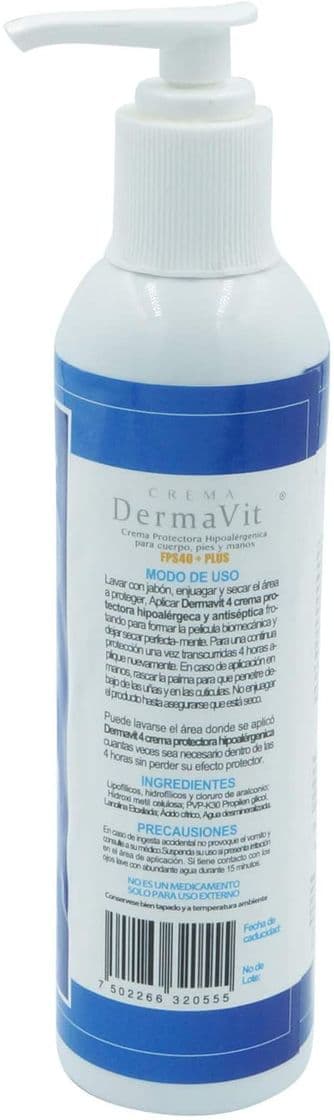 Moda Crema DermaVit4 antiséptica Protectora por 4 Horas Antivirus