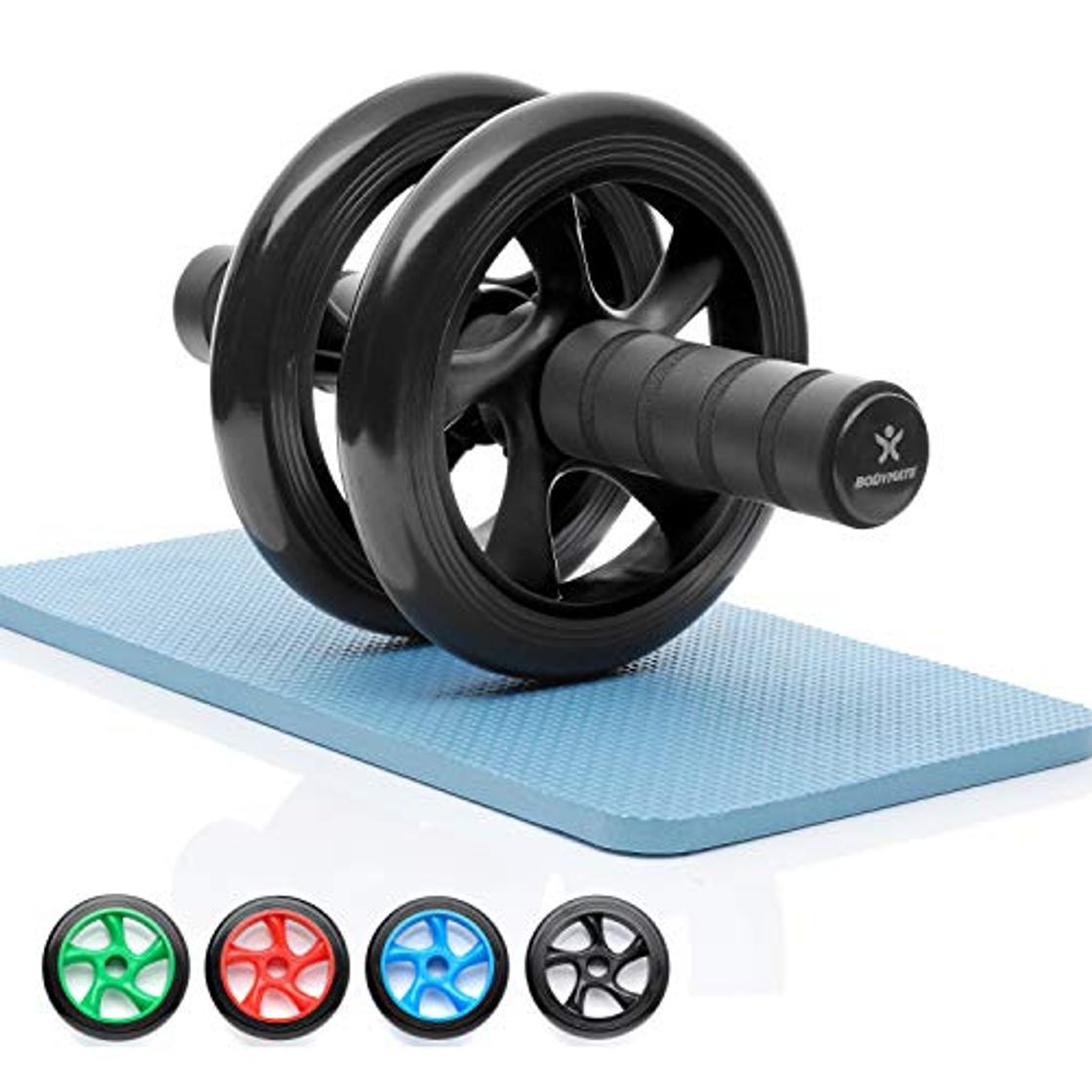 Producto BODYMATE AB Roller Classic I de Abdominales con Alfombrilla I Nero I