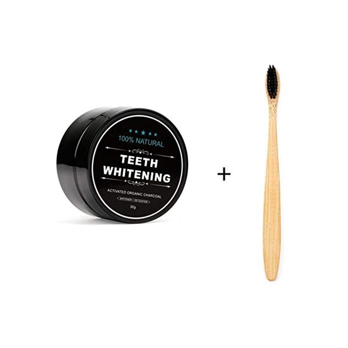 Producto Teeth Whitening Powder Natural Organic Activated Charcoal Bamboo Toothpaste