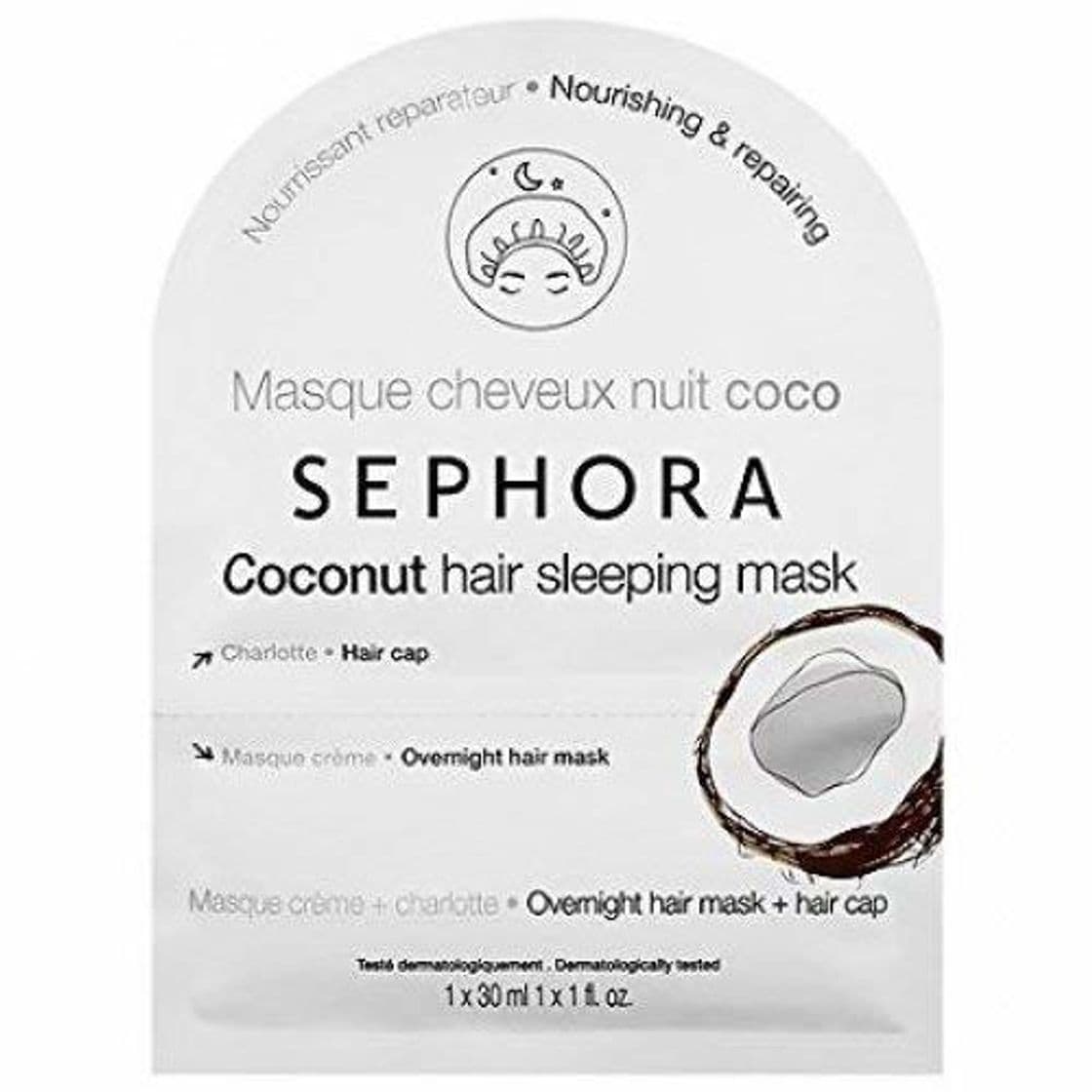 Belleza SEPHORA Coconut Hair Sleeping Mask, nourishes and regenerates hair 30 ml