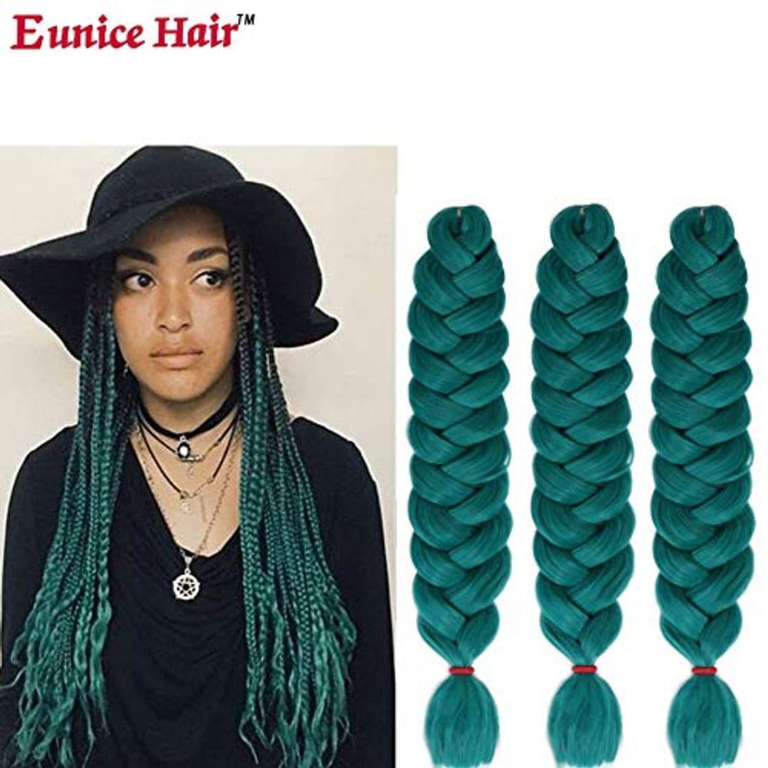 Product 6 Pieces Jumbo Braid Synthetic Hair Single Color 41 Inches 165g Kanekalon Hair Braiding Extensions