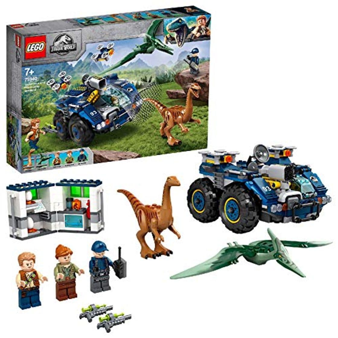 Producto Jurassic World Fuga del Gallimimus y el Pteranodon Figuras de Dinosaurio Juego de