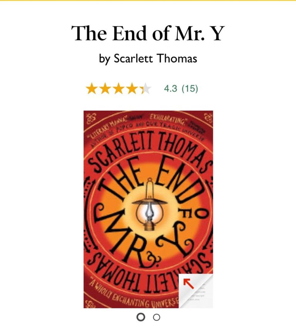 Fashion The End of Mr. Y by Scarlett Thomas