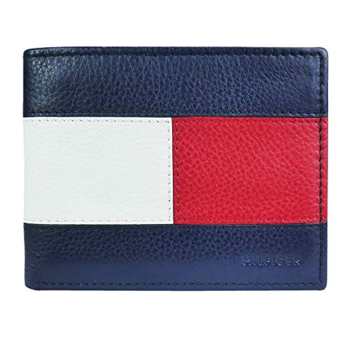 Moda Tommy Hilfiger RFID Single Fold Bifold Wallet Accesorio de Viaje- Billetera