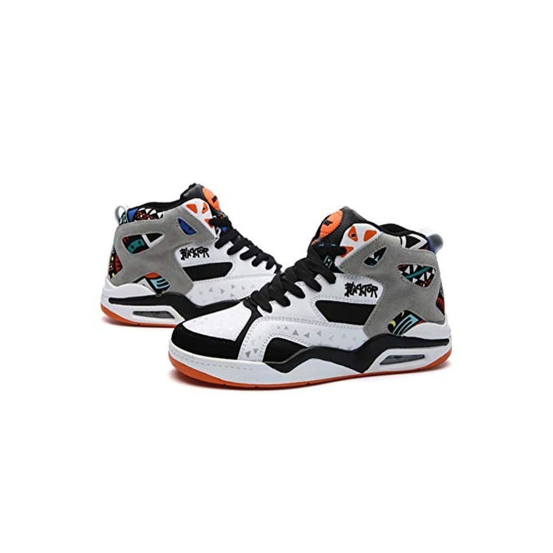 Fashion Zapatos de Baloncesto para Hombres Zapatos Deportivos Casuales Transpirables Amortiguación Zapatillas de Deporte al Aire Libre Zapatillas con Cordones