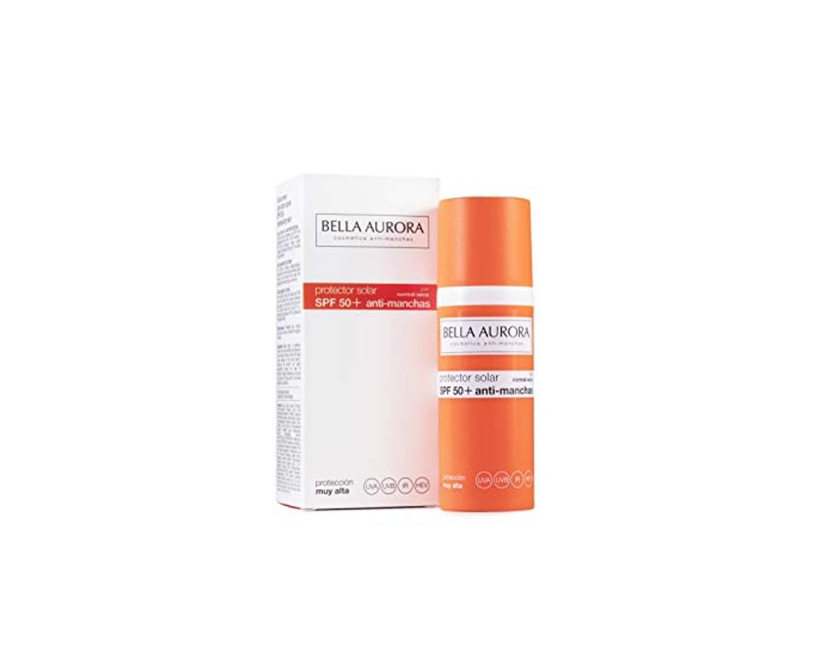 Beauty Bella Aurora Crema de fluido solar SPF50 y anti-manchas para piel normal-seca