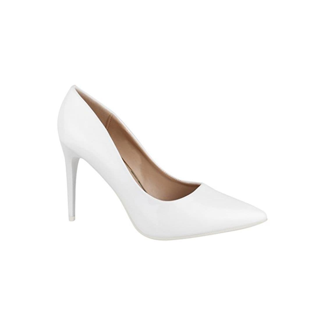 Producto Elara Zapato de Tacón Alto para Mujer Puntiagudo Stiletto Chunkyrayan C-12 White-41