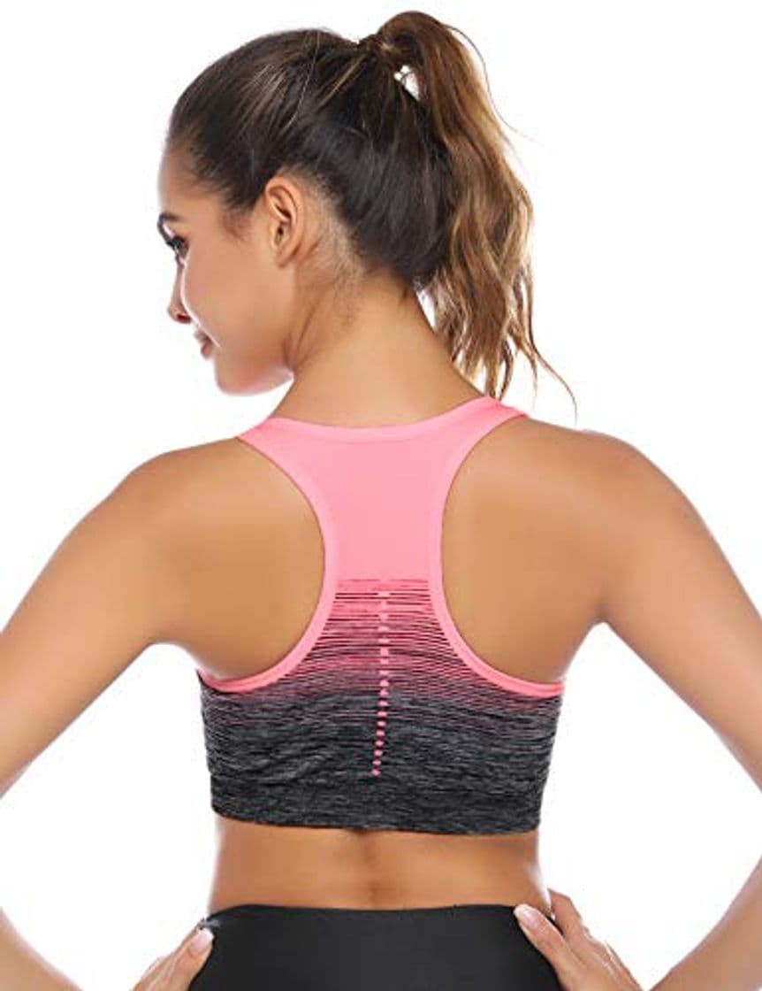 Producto Sykooria Sujetador de Entrenamiento para Mujer Sujetador Deportivo Acolchado Deportivo de Alto Impacto sin Tirantes con Espalda Descubierta Crop Top para Gimnasio Yoga Running