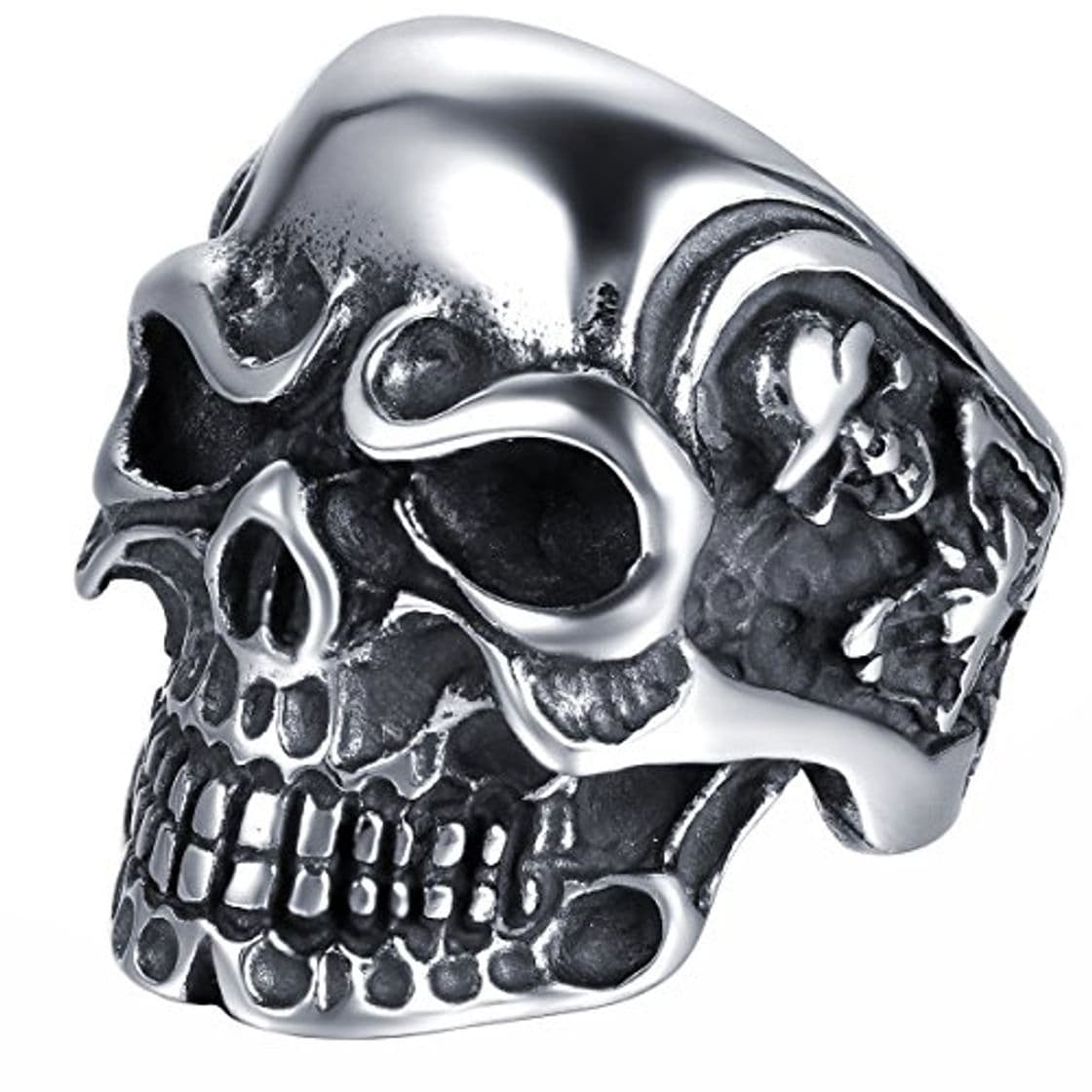 Fashion JewelryWe Anillo de Acero Inoxidable para Hombre, diseño de Calavera, Varias Tallas,