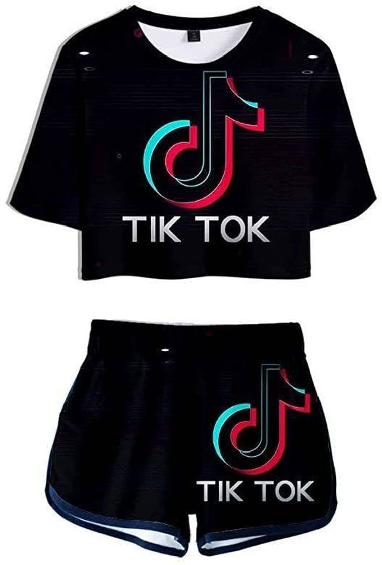 Producto TIK Tok Conjunto 2 Piezas Mujer Verano Completo Sportivo Pantalon y Crop