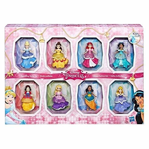 Producto Disney COS1312433 Princesa pequeña 8 muñecas colección Sparkling Estilos Set con Clip-on