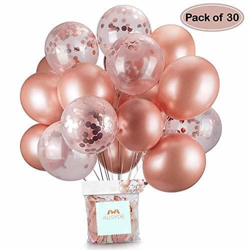 Electrónica Globos de confeti de oro rosa Globo de fiesta 30.5 CM para