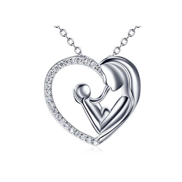 Producto Mujer Collar Plata 925 La madre del niño Amor mamá colgante de