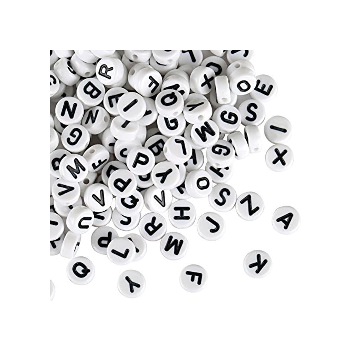 Producto Naler 1200 Abalorios Letras Redondas Cuentas Alfabeto para Pulseras DIY Manualidades