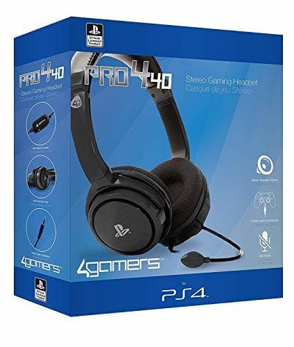 Product 4Gamers - Pro 4-40 Auricular Estéreo Licenciado, 40Mm De Diámetro, Micrófono Flexible,