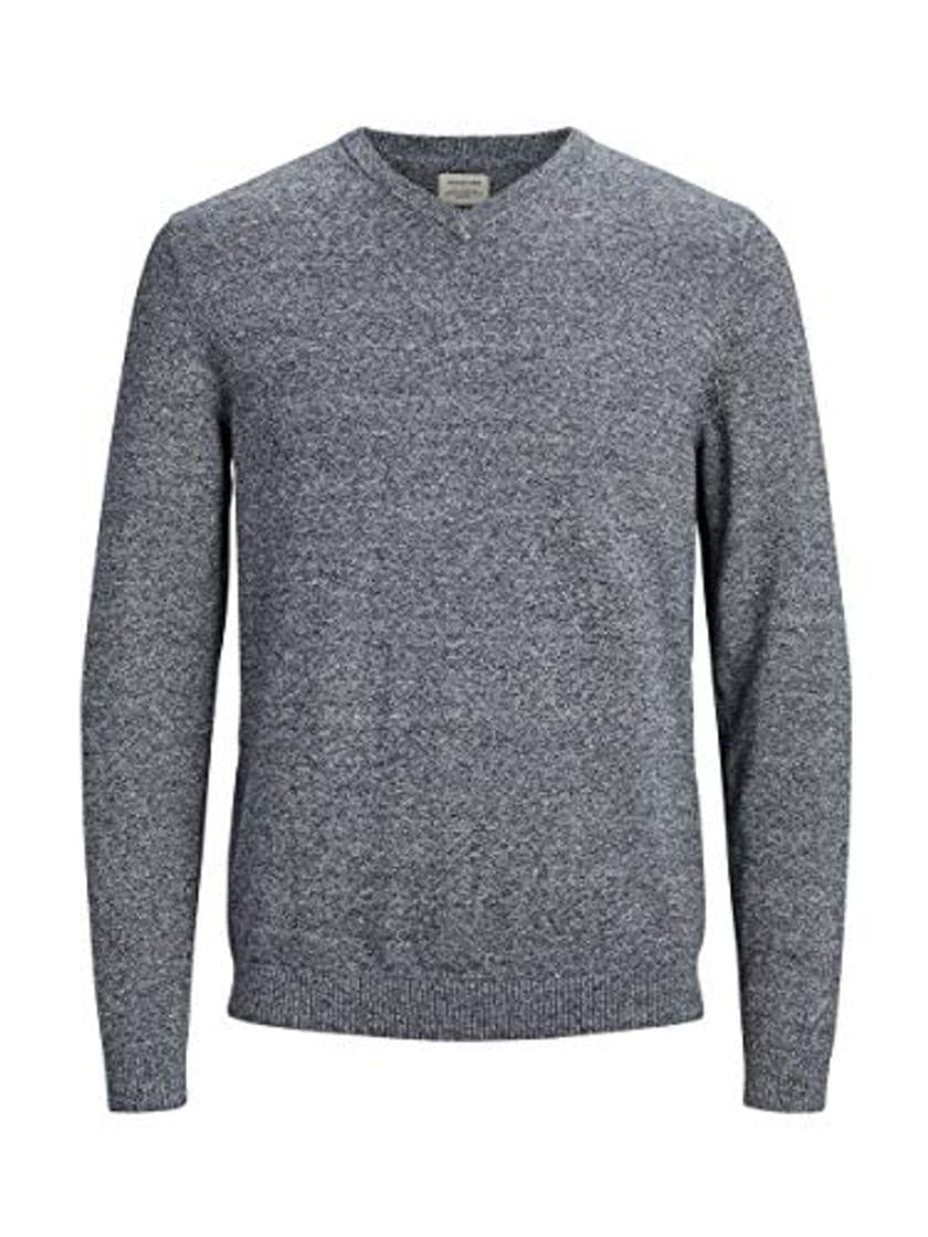 Product JACK & JONES Jjebasic Knit V-Neck Noos suéter, Gris