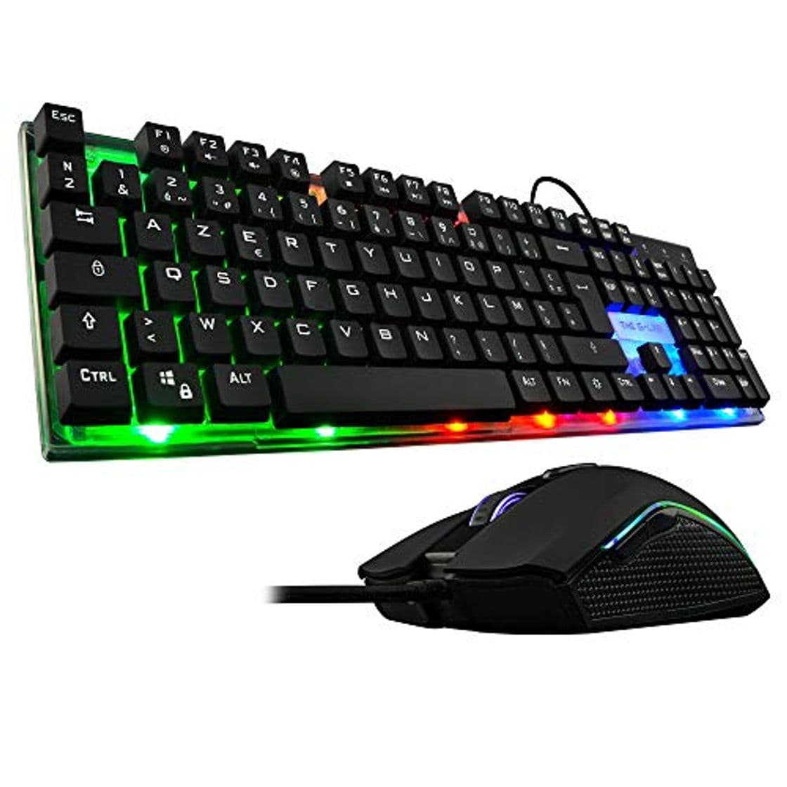 Producto THE G-LAB Combo Zinc Pack de Teclado Gaming USB y Ratón Multicolor