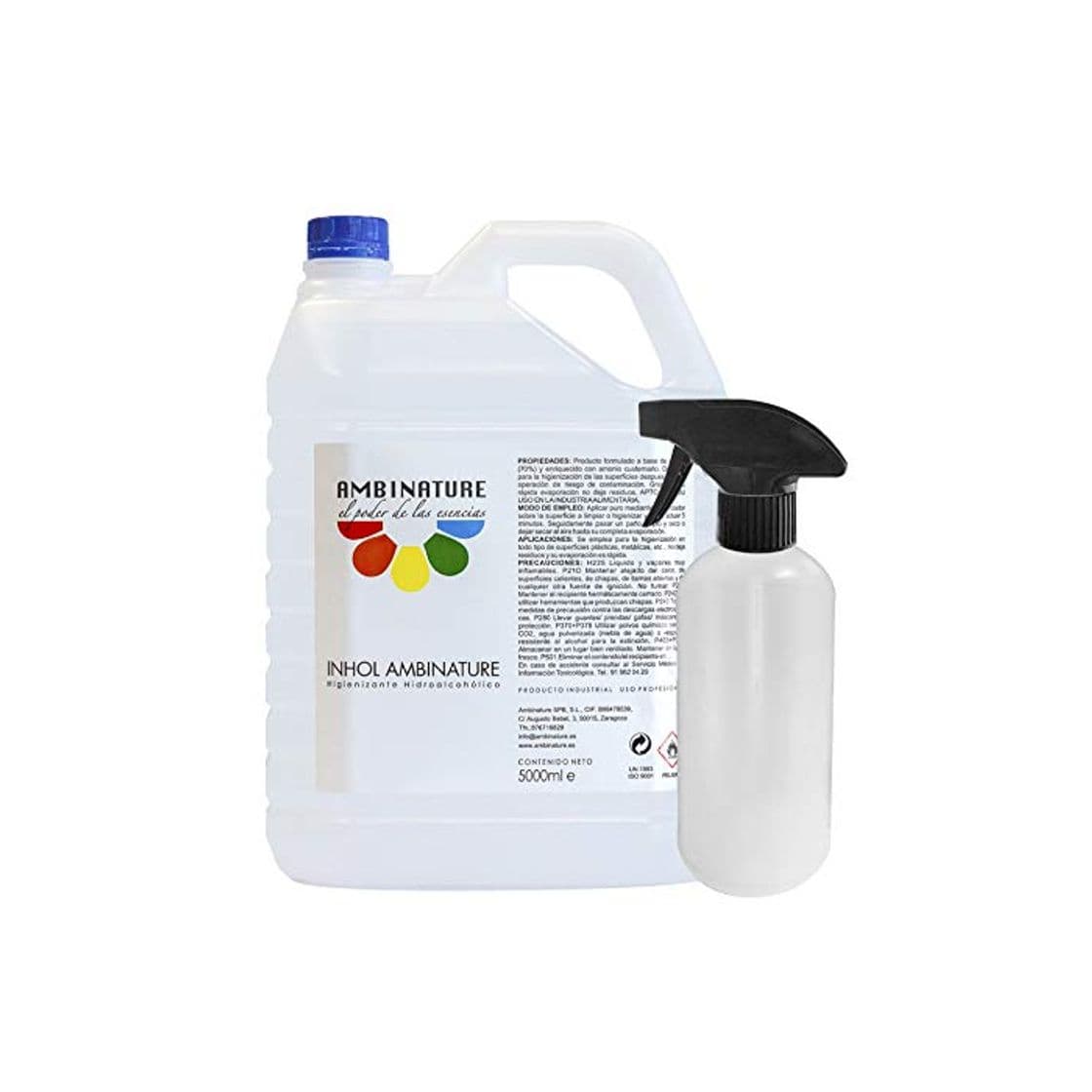 Product Desinfectante superficie hidroalcoholica 5 litros desinfectante liquido antiseptico antibacteriano jabon antiséptico a base de alcohol ideal para rellenar en spray