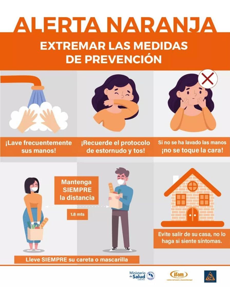 Moda Sitio Web del Ministerio de Salud de Costa Rica.