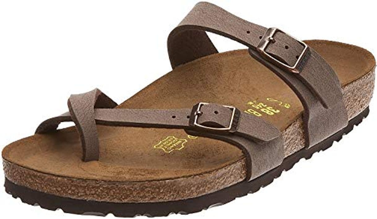 Moda Birkenstock Mayari Birko-Flor, Sandalias de Dedo Mujer, Marrón