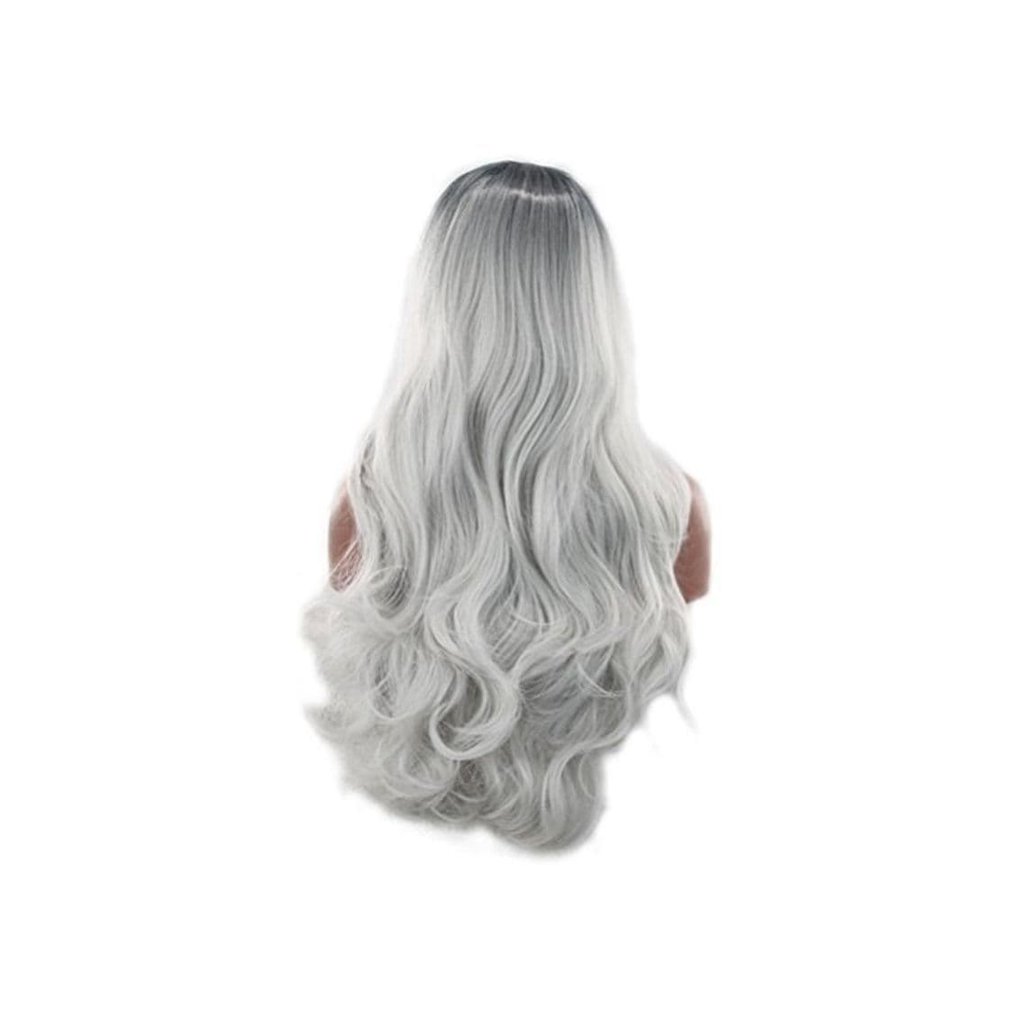 Producto Frcolor Long Wave Curly Cosplay Peluca Lolita Estilo Anime Costume Pelucas Negro Ombre Gris