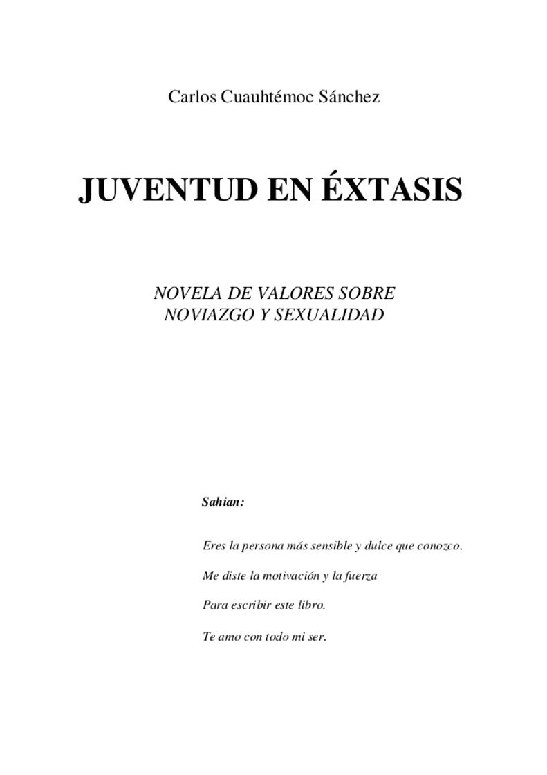 Libro Juventud en éxtasis