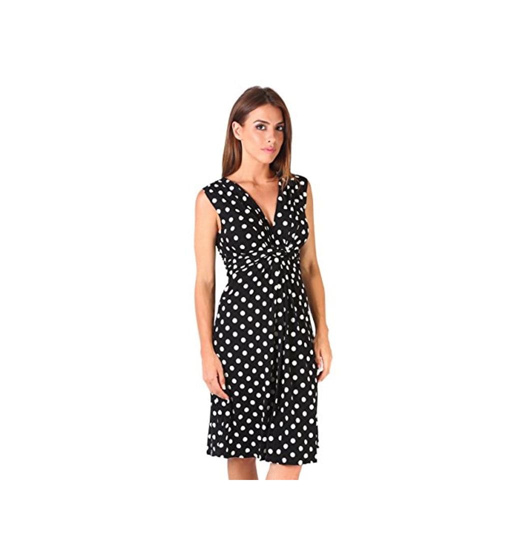 Moda KRISP Mujer Vestifo Corto Lunares Juvenil