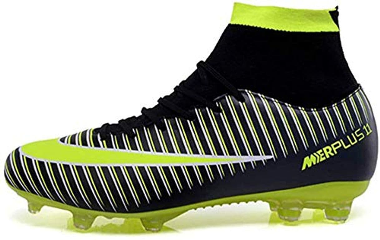 Moda VVTTY - Botas de fútbol transpirables con taco para hombre