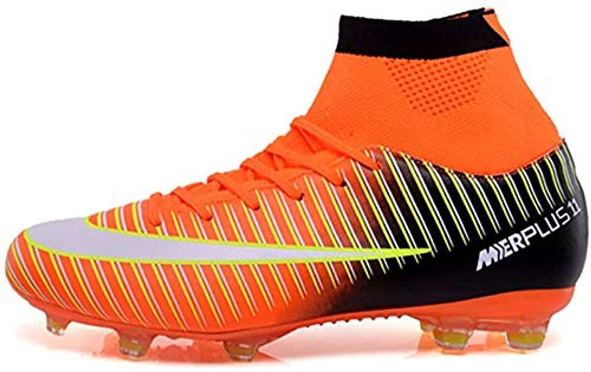 Fashion VVTTY - Botas de fútbol transpirables con taco para hombre, zapatos de