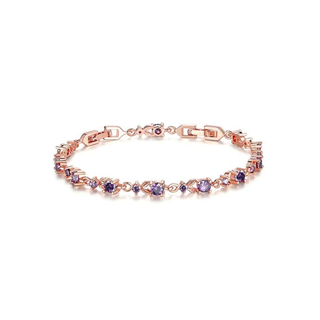 Moda Wostu Pulsera Mujer Joyería con cristales Swarovski Púrpura